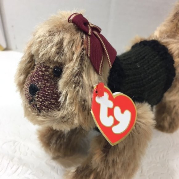 NEW TY The Attic Treasures Collection Kaiser Dog Handmade Jointed Retired Vtg - Picture 3 of 10